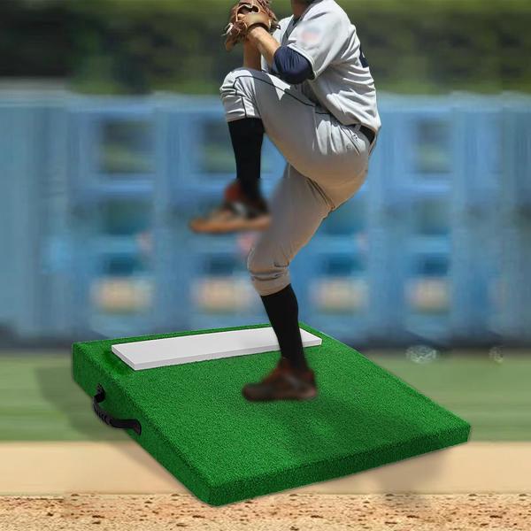 ポータブルピッチングマウンド 規制サイズ ピッチングラバー 大人用 野球ピッチャーマウンド 30 x 30 x 4インチ 庭用 屋外用