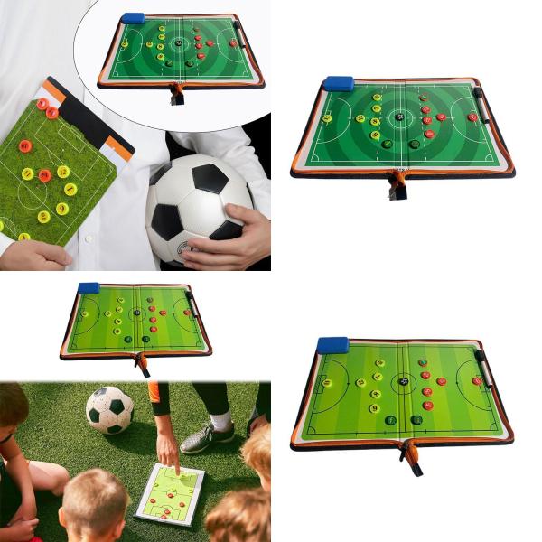 サッカーコーチングボード、指導トレーニング戦略ボード、戦略を立てるための消去可能な折りたたみ式サッカーコーチボード