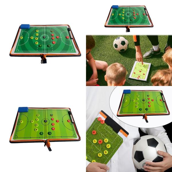 サッカーコーチングボード、指導トレーニング戦略ボード、戦略を立てるための消去可能な折りたたみ式サッカーコーチボード