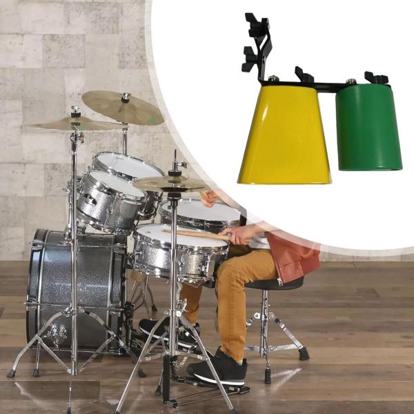 家族の集まりのための高音と低音のバイカラーカウベルダブルマウントベル