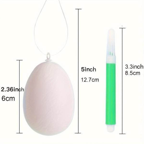 12x DIY イースターエッグ ホワイトイースターエッグ パーティー記念品 子供用 DIY 材料キット イースターバスケットフィラー 春のイースター
