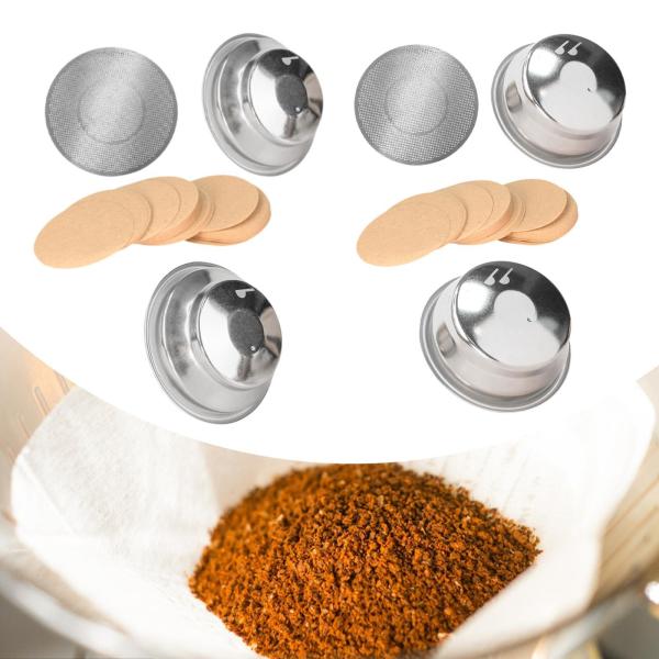 54 ミリメートルコーヒーフィルターバスケットコーヒーマシンフィルターキッチンツールホーム再利用可能な交換ラウンド紙フィルターエスプレッソパックスクリ