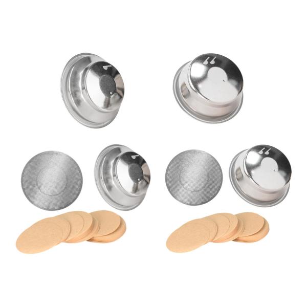 54 ミリメートルコーヒーフィルターバスケットコーヒーマシンフィルターキッチンツールホーム再利用可能な交換ラウンド紙フィルターエスプレッソパックスクリ