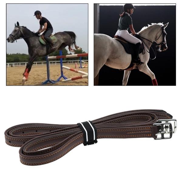 2x あばら革 乗馬ギア 安定性調整可能 ソフトアクセサリー 長さ 1.35 M プレミアム ステンレススチールバックル付き