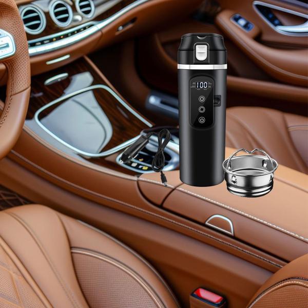 12V 24V 車のケトルボイラー加熱ドリンクカップ茶ストレーナー付き断熱カップ車旅行ケトル家族の車学校の仕事