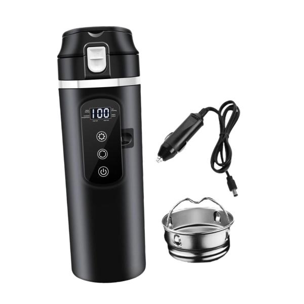 12V 24V 車のケトルボイラー加熱ドリンクカップ茶ストレーナー付き断熱カップ車旅行ケトル家族の車学校の仕事