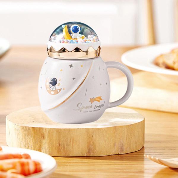 かわいい宇宙飛行士カップ、セラミックコーヒーマグ、モーニングマグ、ノベルティマグ、プラネットマグ、スペースマグ、女の子、男の子、友人、女性、子供の誕生