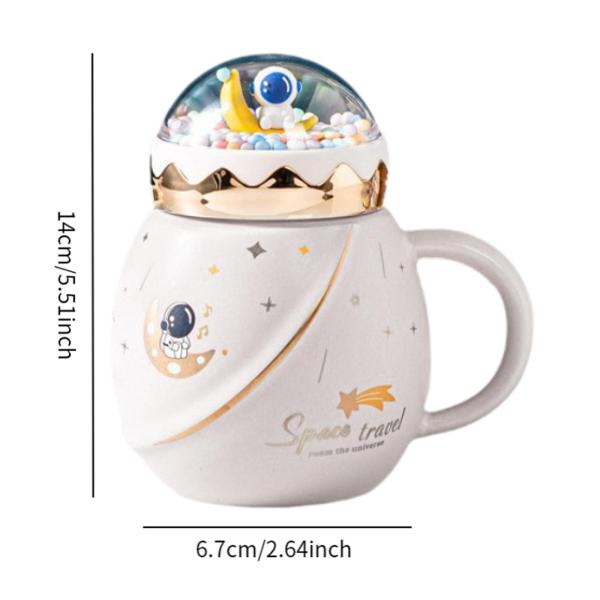 かわいい宇宙飛行士カップ、セラミックコーヒーマグ、モーニングマグ、ノベルティマグ、プラネットマグ、スペースマグ、女の子、男の子、友人、女性、子供の誕生