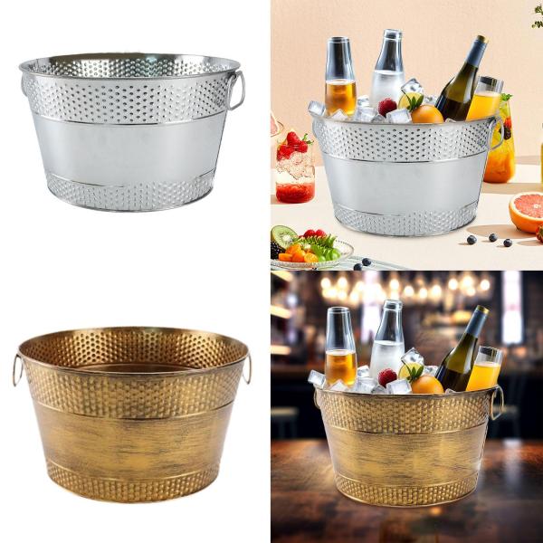 アイスバケツ、ワインバケツコンテナ、アイスホルダー、飲料用浴槽、ワイン冷却用金属ドリンクストレージ、ドリンク、ビール、バー、パーティー