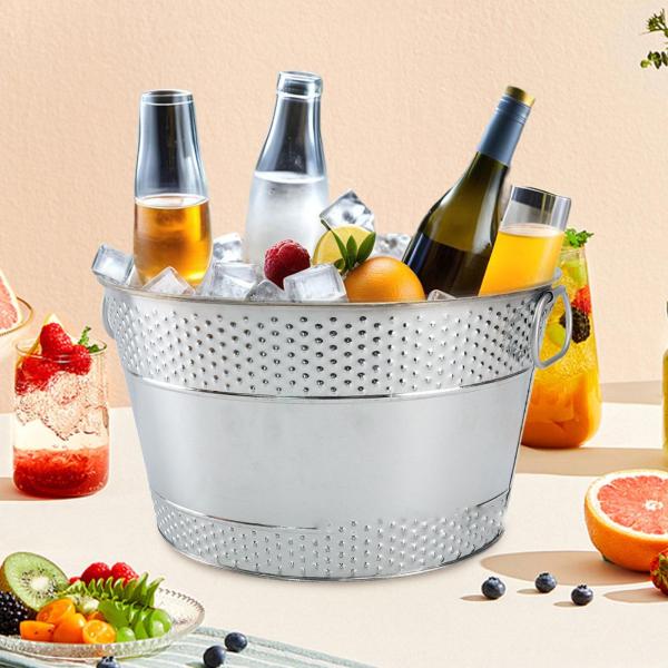 アイスバケツ、ワインバケツコンテナ、アイスホルダー、飲料用浴槽、ワイン冷却用金属ドリンクストレージ、ドリンク、ビール、バー、パーティー