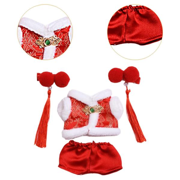 ぬいぐるみの唐スーツ、子供の誕生日プレゼントのファッショナブルなコーディネート、人形の服セット、15cm/5.91インチのドレスアップ