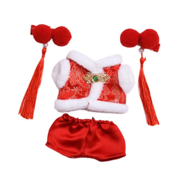ぬいぐるみの唐スーツ、子供の誕生日プレゼントのファッショナブルなコーディネート、人形の服セット、15cm/5.91インチのドレスアップ