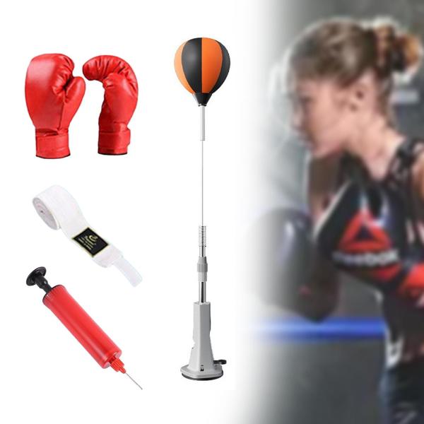 ボクシングリアクションボール ボクシングギア ホームジム フィットネス エクササイズ MMA エアポンプで反応速度を向上 調整可能なパンチングボール