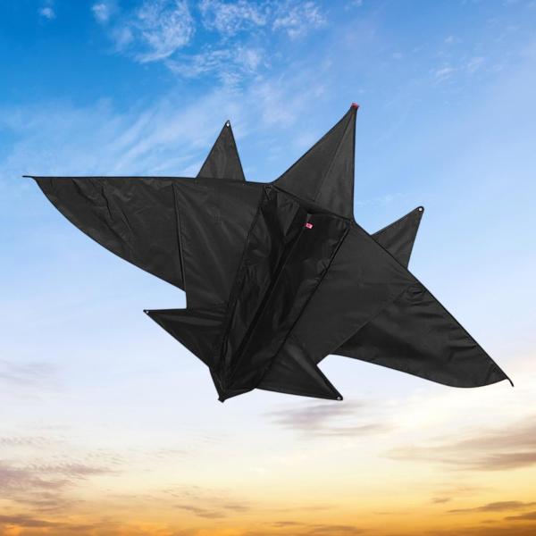 戦闘機の形をしたカイトフライングおもちゃのリアルな巨大なサイズ折りたたみ式スポーツおもちゃ航空機屋外ゲームビーチパークの子供向けデルタカイト