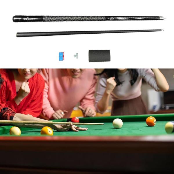 プールキュースティック ビリヤードキュースティック ポータブル 長さ146cm 1/2分割セグメント化 家庭用 男性 女性 スターター ビリヤードプレ