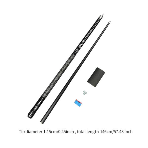 プールキュースティック ビリヤードキュースティック ポータブル 長さ146cm 1/2分割セグメント化 家庭用 男性 女性 スターター ビリヤードプレ