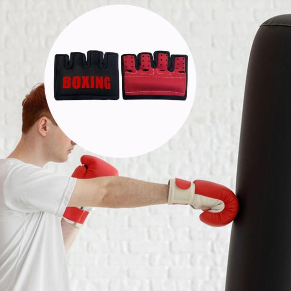 ボクシンググローブ男性女性キックボクシングプロテクター大人テコンドーエクササイズワークアウトのためのハーフフィンガーミットを戦う手袋をスパーリング