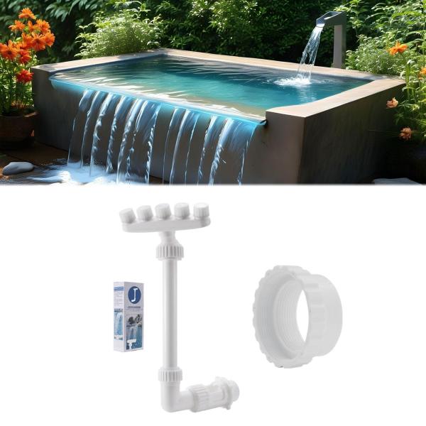 スイミングプール滝の噴水スプレー調整可能な水機能交換360地上プールの回転