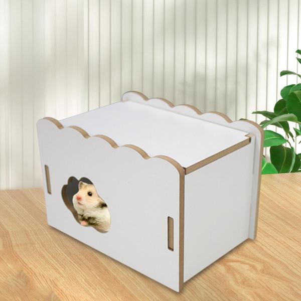ハムスター隠れ家木製の家眠っている小屋の多目的装飾的な生息地の装飾巣のための巣