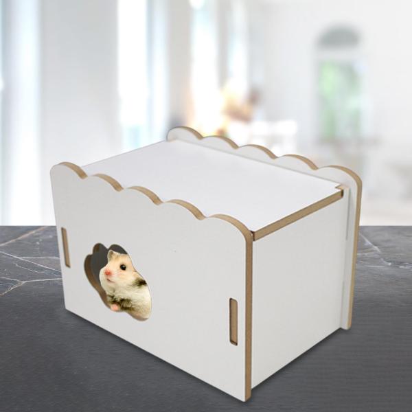 ハムスター隠れ家木製の家眠っている小屋の多目的装飾的な生息地の装飾巣のための巣