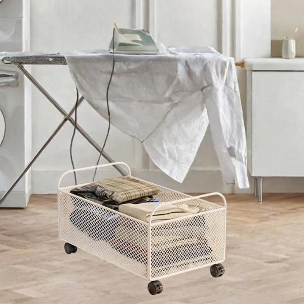 ランドリーバスケットオーガナイザーモダンな汚い服のための多機能汚れた服寝室の家のためのランドリーカートの妨げ