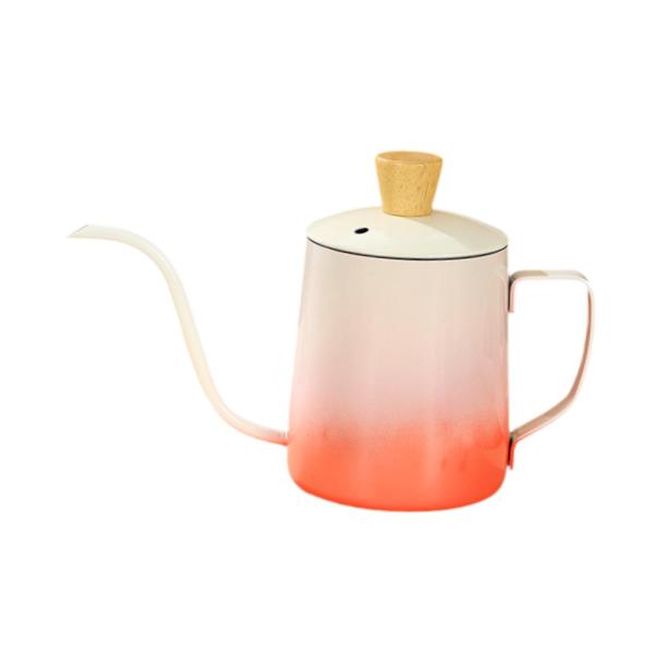 600mlグースネックにコーヒーケトルティーケトル用途スタイリッシュな3.4x3.8インチ電気およびガスストーブステンレス鋼用