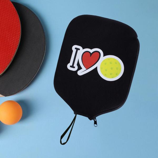 ピックルボールパドルカバー、ピックルボールヘッドカバー、ストラップ付きネオプレンラケットスリーブ、ラケットプロテクターストレージポーチパドルケース