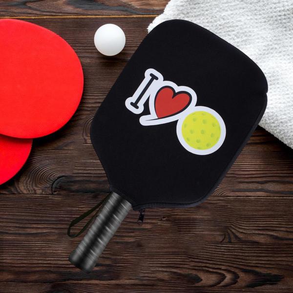 ピックルボールパドルカバー、ピックルボールヘッドカバー、ストラップ付きネオプレンラケットスリーブ、ラケットプロテクターストレージポーチパドルケース