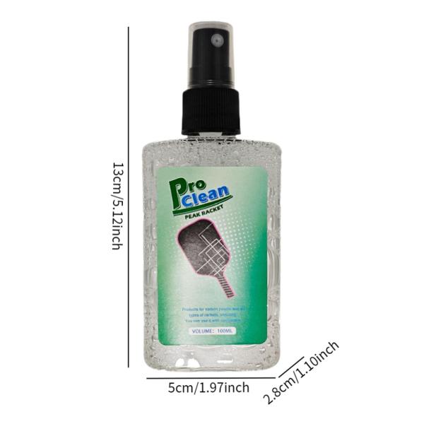 100 mlのピクルボールラック表面クリーナークリーニングエージェントが回転し、精度を向上させますピクルボールラッククリーナーパドルケア