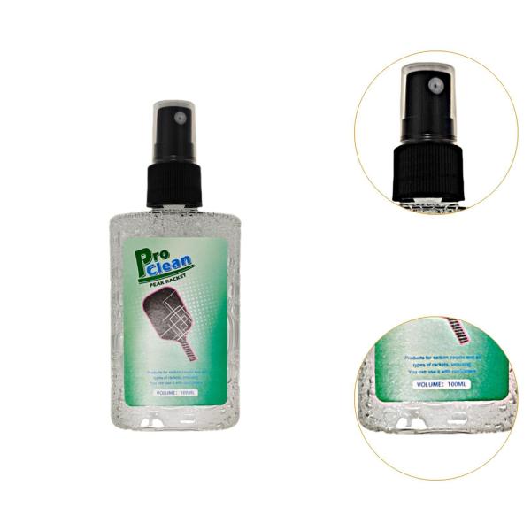 100 mlのピクルボールラック表面クリーナークリーニングエージェントが回転し、精度を向上させますピクルボールラッククリーナーパドルケア