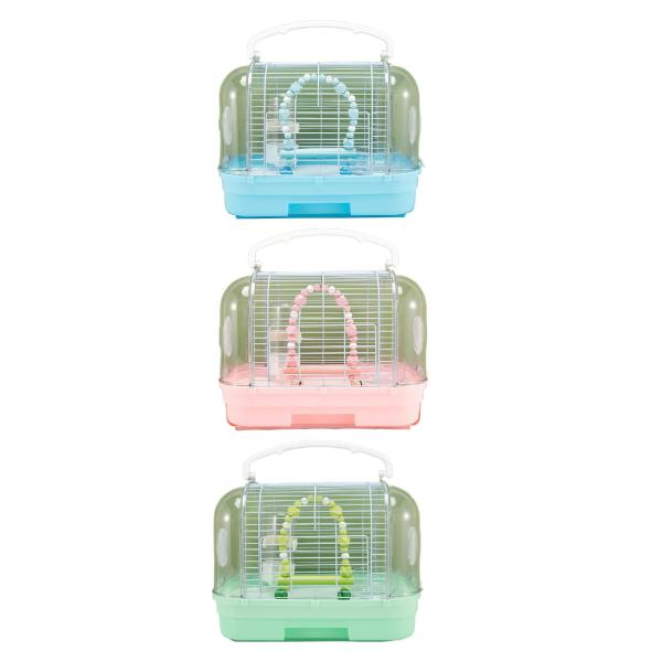 バードキャリアトラベルケージ、鳥かごポータブル、小さなペットアクセサリー、小さな動物キャリアケージオウムケージのラブバードオウム