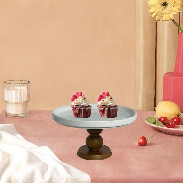 ケーキスタンドスナックキャンディープラッターラウンドセラミックプレートジュエリー装飾トレイカップケーキスタンドパーティーイベントの装飾