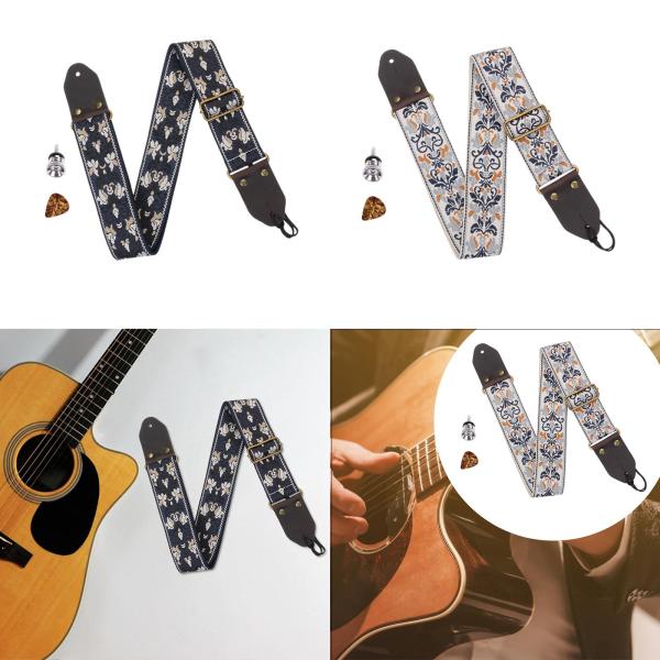 アコースティックギターショルダーストラップ楽器ショルダーベルトスタイリッシュな多機能楽器アクセサリーエレクトリギターストラップ