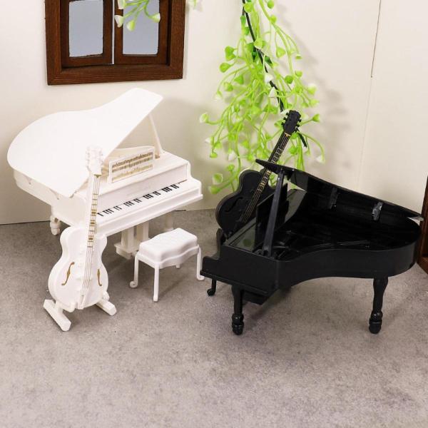 1:12ドールハウスミニチュアピアノギター楽器DIYプロジェクトリビングルームの寝室のための装飾ミニ家具