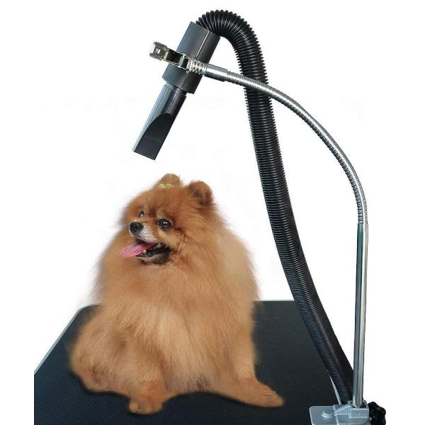 犬のペットのグルーミングテーブルヘアドライヤースタンドホースチューブホルダーラック用猫のグルーミング安定360°回転可能なヘアドライヤーホルダー