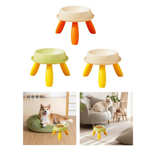 屋内猫用の飼育スタンド、キャットフード、ウォーターボウルノンスリップスナックコンテナウォーターとフィーダー付きの猫ボウル