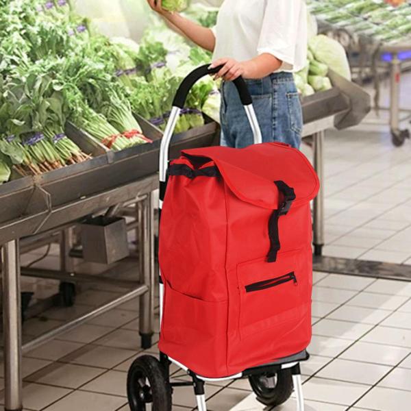 食料品カート用の交換バッグトロリー交換用バッグサイドポケットとスーパーマーケット用のフロントポケットの防水