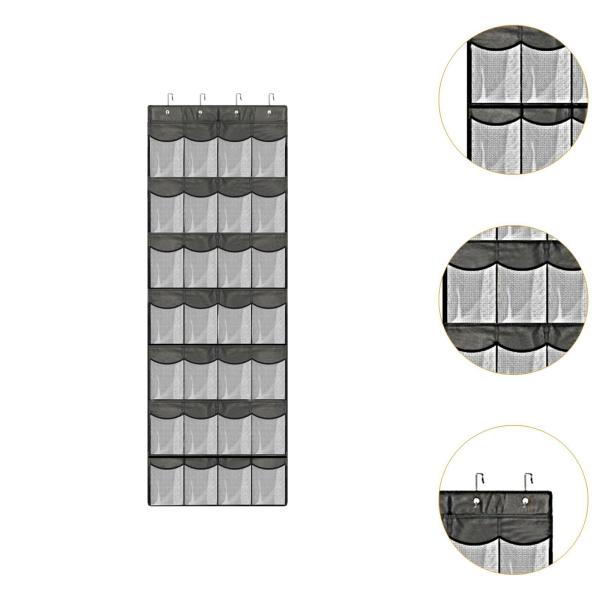 28ポケットの組織靴ホルダー、おもちゃ寮用の靴靴を備えたメタルフック付きのドアハンギングシューズオーガナイザーの上に