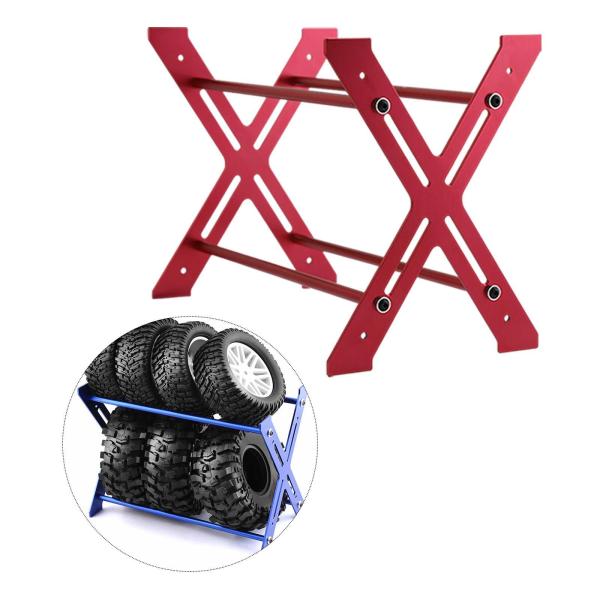 RCカーアロイタイヤラックタイヤオーガナイザーアルミニウム合金メタルイージーアセンブリRCタイヤディスプレイホルダー1/10トラック車用車両