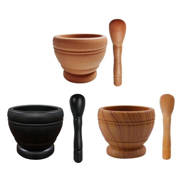 ワカモレボウルガーリックパウンダー多機能ポータブルスパイスグラインディングボウルモルタルと乳棒セットペストソーススパイスペッパー