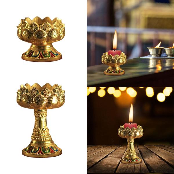 キャンドルホルダー チベット仏教祭壇用品 キャンドルスティック スタンド ギーランプホルダー リビングルーム デスクトップ装飾 ギフト