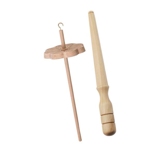 花型ドロップスピンドル木製裁縫プロジェクトポータブル手彫り糸ホイールニットフェルトかぎ針編み織り