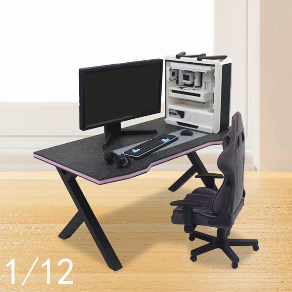 1:12スケールのドールハウスミニチュア家具、eスポーツ家具装飾ドールハウス愛好家ゲーム愛好家ギフトコレクション