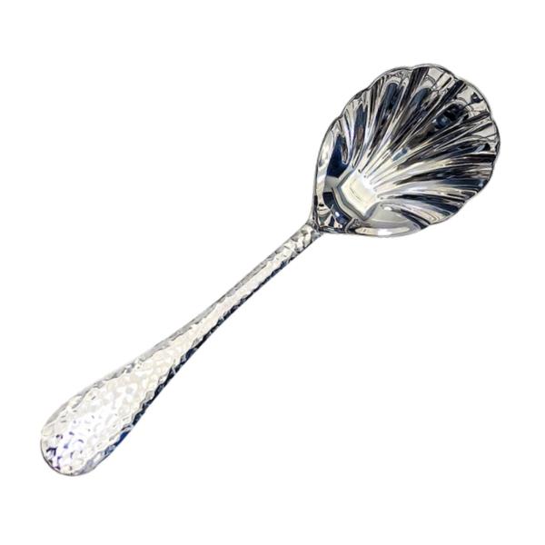 サービングスプーン、バストスプーン、シェル型、ロングハンドル、フラットウェア、テーブル、ケータリング、パーティー、お祝い、家庭用