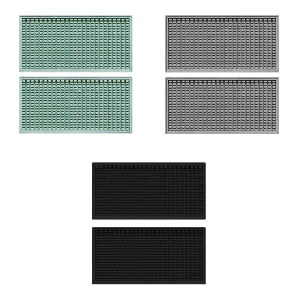 シリコン製バーマット排水パッド 多用途 耐熱性 カウンタートップこぼれ防止マット 家庭用コーヒーバー キッチン 屋外カウンタートップ用 2枚セット