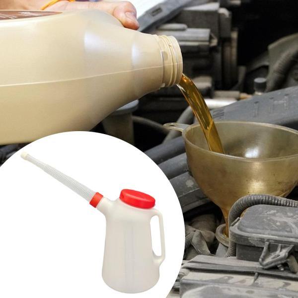 オイル計量容器、キャップ付き容器、長い注ぎ口付き漏れ防止ポット、自動車用ディスペンサー、車両