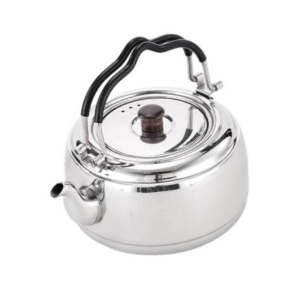 ティーケトル ステンレススチール 1L ポータブル 軽量 ティーケトル ウォーターケトル 新年 旅行 ストーブ ポット ガーデン用