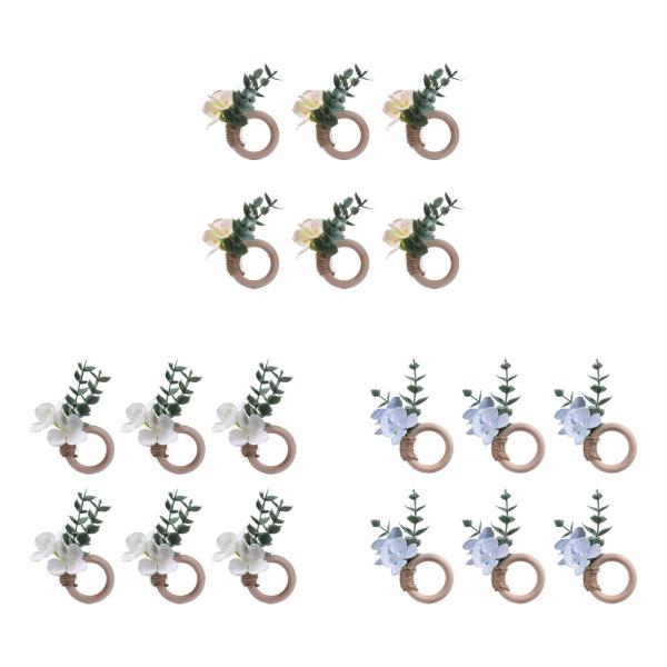 6個入り ナプキンリング ナプキンバックル テーブルウェア 花柄 リング オーナメント イベントデコレーション 記念日 バー 感謝祭