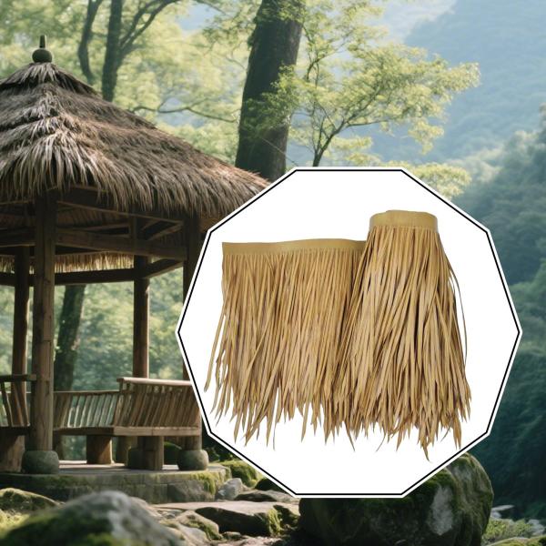 人工茅葺き屋根 ヤシ茅葺き屋根ロールアクセサリー バーハットフェンス装飾用の小屋草巾木
