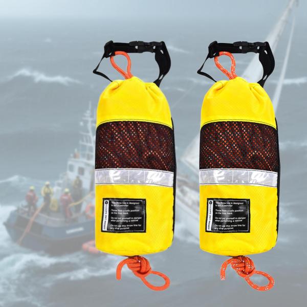 水難救助用スローバッグ 31M フローティングロープ 浮力のあるディンギー用緊急救助ロープ